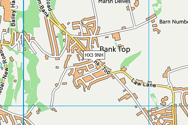 HX3 9NH map - OS VectorMap District (Ordnance Survey)