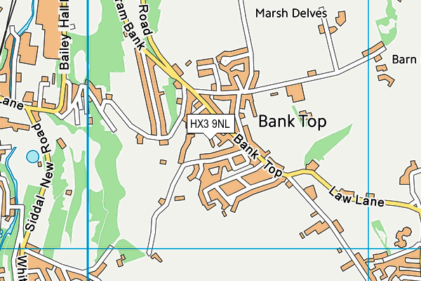 HX3 9NL map - OS VectorMap District (Ordnance Survey)