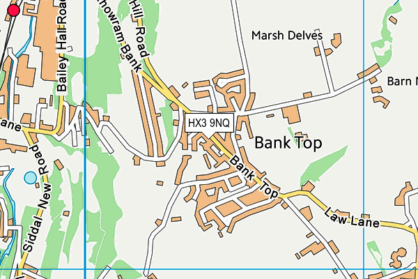 HX3 9NQ map - OS VectorMap District (Ordnance Survey)