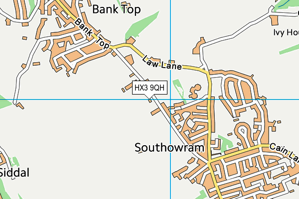 HX3 9QH map - OS VectorMap District (Ordnance Survey)