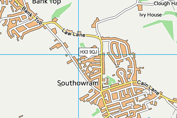 Withinfields Primary School map (HX3 9QJ) - OS VectorMap District (Ordnance Survey)
