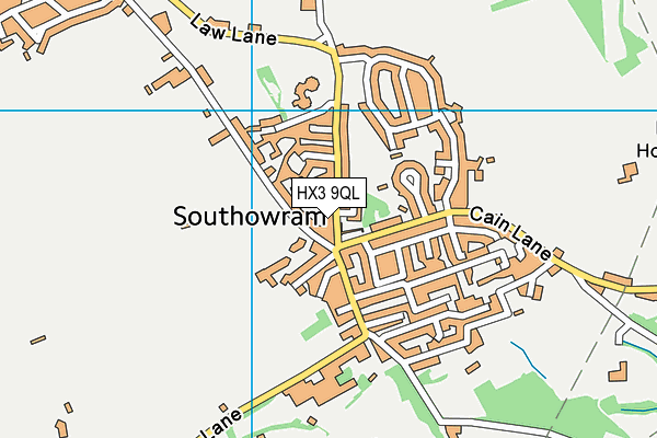 HX3 9QL map - OS VectorMap District (Ordnance Survey)