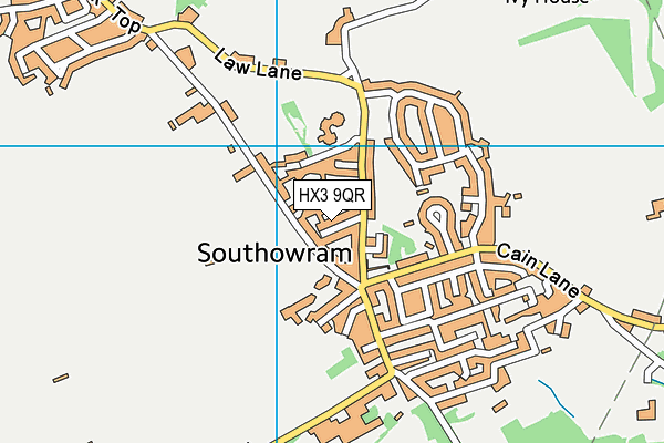 HX3 9QR map - OS VectorMap District (Ordnance Survey)