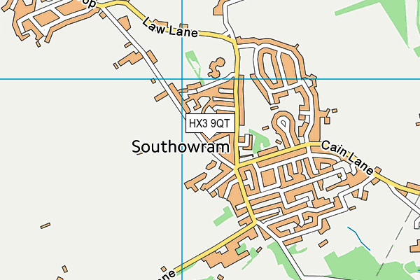 HX3 9QT map - OS VectorMap District (Ordnance Survey)