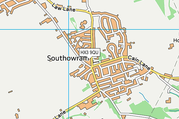 Southowram Recreation Ground (Closed) map (HX3 9QU) - OS VectorMap District (Ordnance Survey)