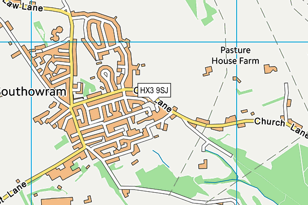 HX3 9SJ map - OS VectorMap District (Ordnance Survey)