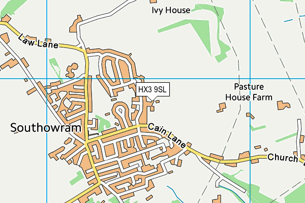 HX3 9SL map - OS VectorMap District (Ordnance Survey)