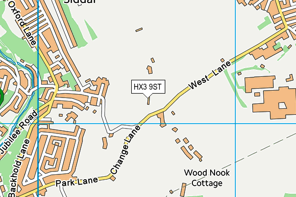 HX3 9ST map - OS VectorMap District (Ordnance Survey)