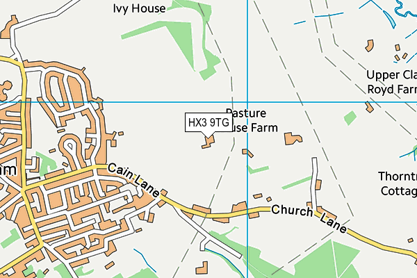 HX3 9TG map - OS VectorMap District (Ordnance Survey)