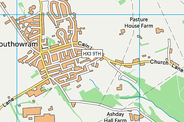 HX3 9TH map - OS VectorMap District (Ordnance Survey)