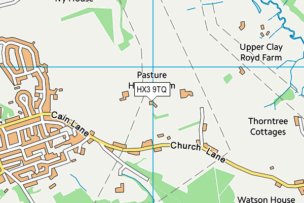 HX3 9TQ map - OS VectorMap District (Ordnance Survey)