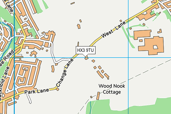 HX3 9TU map - OS VectorMap District (Ordnance Survey)