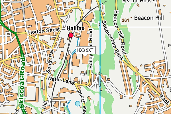 HX3 9XT map - OS VectorMap District (Ordnance Survey)