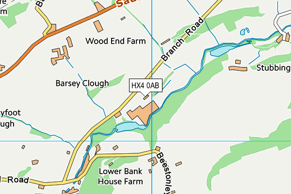 HX4 0AB map - OS VectorMap District (Ordnance Survey)