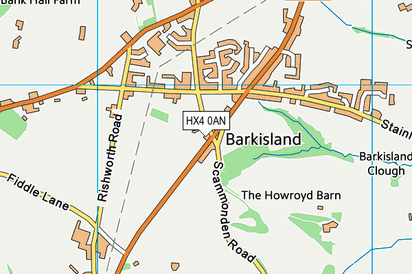 Barkisland Cricket Club map (HX4 0AN) - OS VectorMap District (Ordnance Survey)