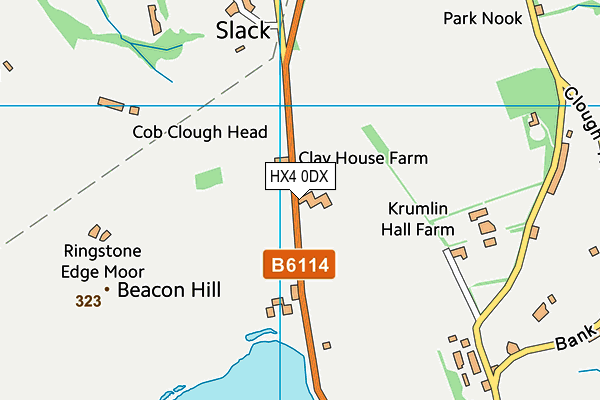 HX4 0DX map - OS VectorMap District (Ordnance Survey)