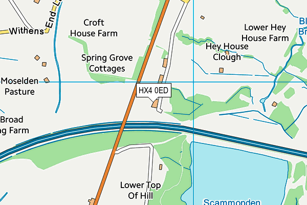 HX4 0ED map - OS VectorMap District (Ordnance Survey)