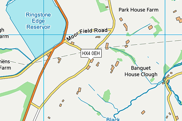 HX4 0EH map - OS VectorMap District (Ordnance Survey)