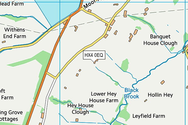 HX4 0EQ map - OS VectorMap District (Ordnance Survey)