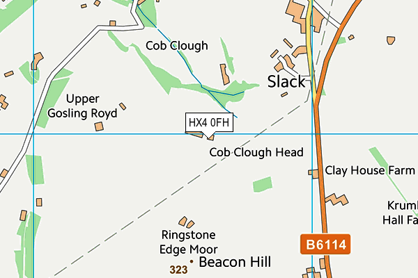 HX4 0FH map - OS VectorMap District (Ordnance Survey)