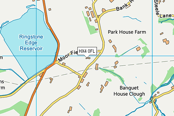 HX4 0FL map - OS VectorMap District (Ordnance Survey)