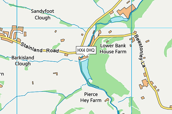 HX4 0HQ map - OS VectorMap District (Ordnance Survey)