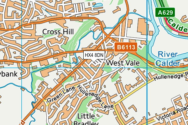 HX4 8DN map - OS VectorMap District (Ordnance Survey)
