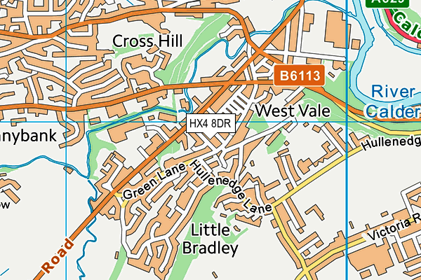 HX4 8DR map - OS VectorMap District (Ordnance Survey)