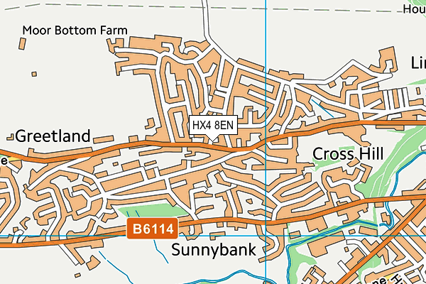 HX4 8EN map - OS VectorMap District (Ordnance Survey)