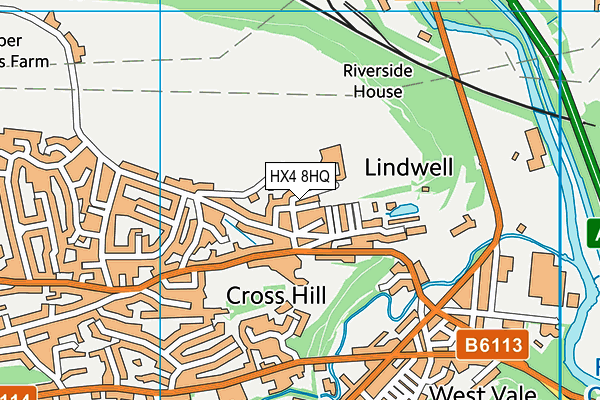 HX4 8HQ map - OS VectorMap District (Ordnance Survey)