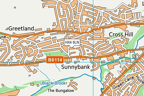 HX4 8LN map - OS VectorMap District (Ordnance Survey)