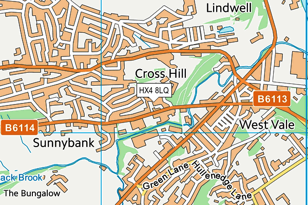 HX4 8LQ map - OS VectorMap District (Ordnance Survey)