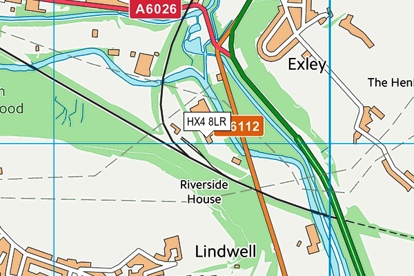 HX4 8LR map - OS VectorMap District (Ordnance Survey)