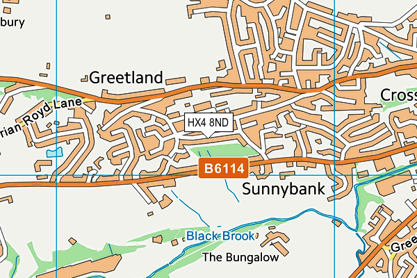 HX4 8ND map - OS VectorMap District (Ordnance Survey)