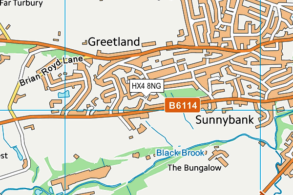 HX4 8NG map - OS VectorMap District (Ordnance Survey)
