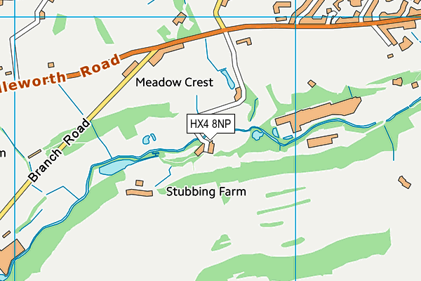 HX4 8NP map - OS VectorMap District (Ordnance Survey)