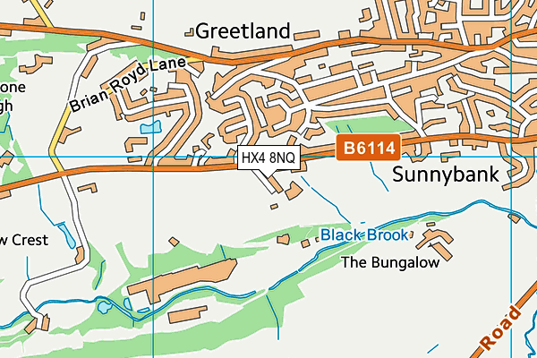 HX4 8NQ map - OS VectorMap District (Ordnance Survey)