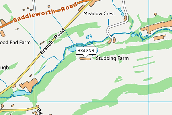 HX4 8NR map - OS VectorMap District (Ordnance Survey)