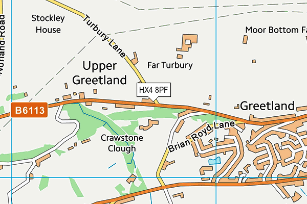 HX4 8PF map - OS VectorMap District (Ordnance Survey)