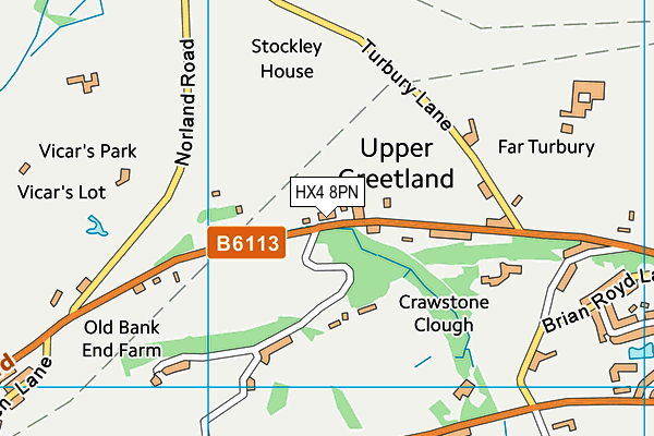 HX4 8PN map - OS VectorMap District (Ordnance Survey)