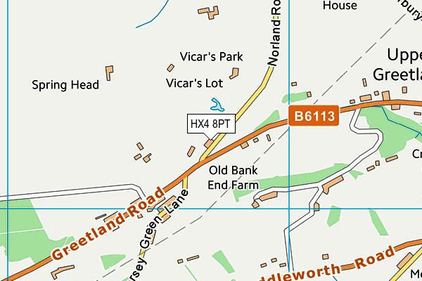 HX4 8PT map - OS VectorMap District (Ordnance Survey)