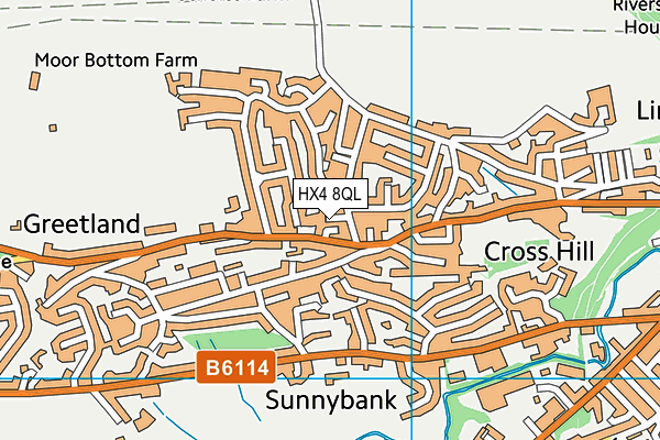 HX4 8QL map - OS VectorMap District (Ordnance Survey)