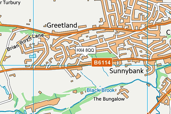 HX4 8QQ map - OS VectorMap District (Ordnance Survey)