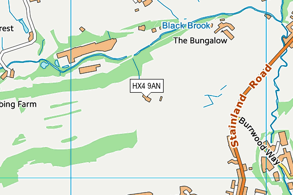 HX4 9AN map - OS VectorMap District (Ordnance Survey)