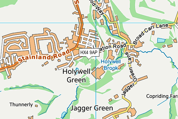 HX4 9AP map - OS VectorMap District (Ordnance Survey)