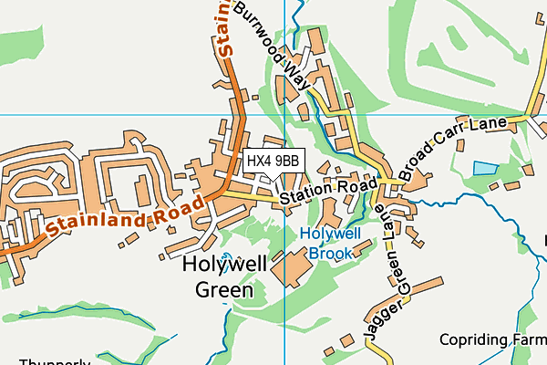 HX4 9BB map - OS VectorMap District (Ordnance Survey)