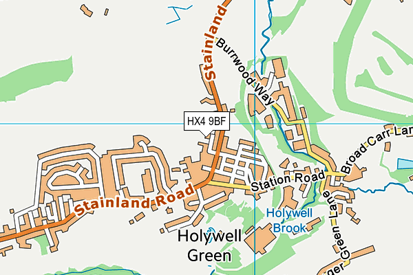 HX4 9BF map - OS VectorMap District (Ordnance Survey)