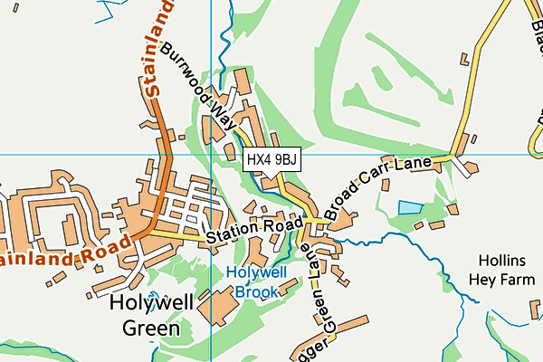 HX4 9BJ map - OS VectorMap District (Ordnance Survey)