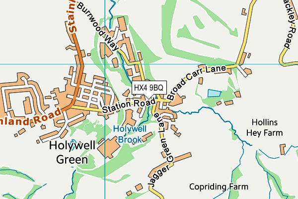 HX4 9BQ map - OS VectorMap District (Ordnance Survey)