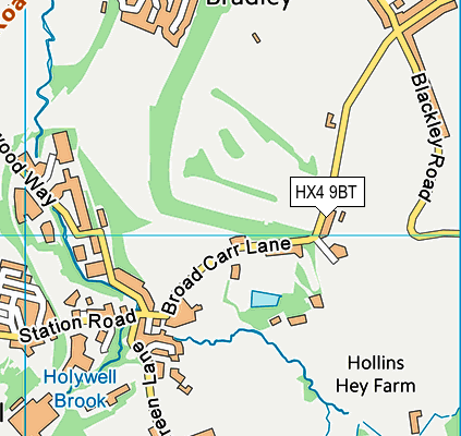 HX4 9BT map - OS VectorMap District (Ordnance Survey)